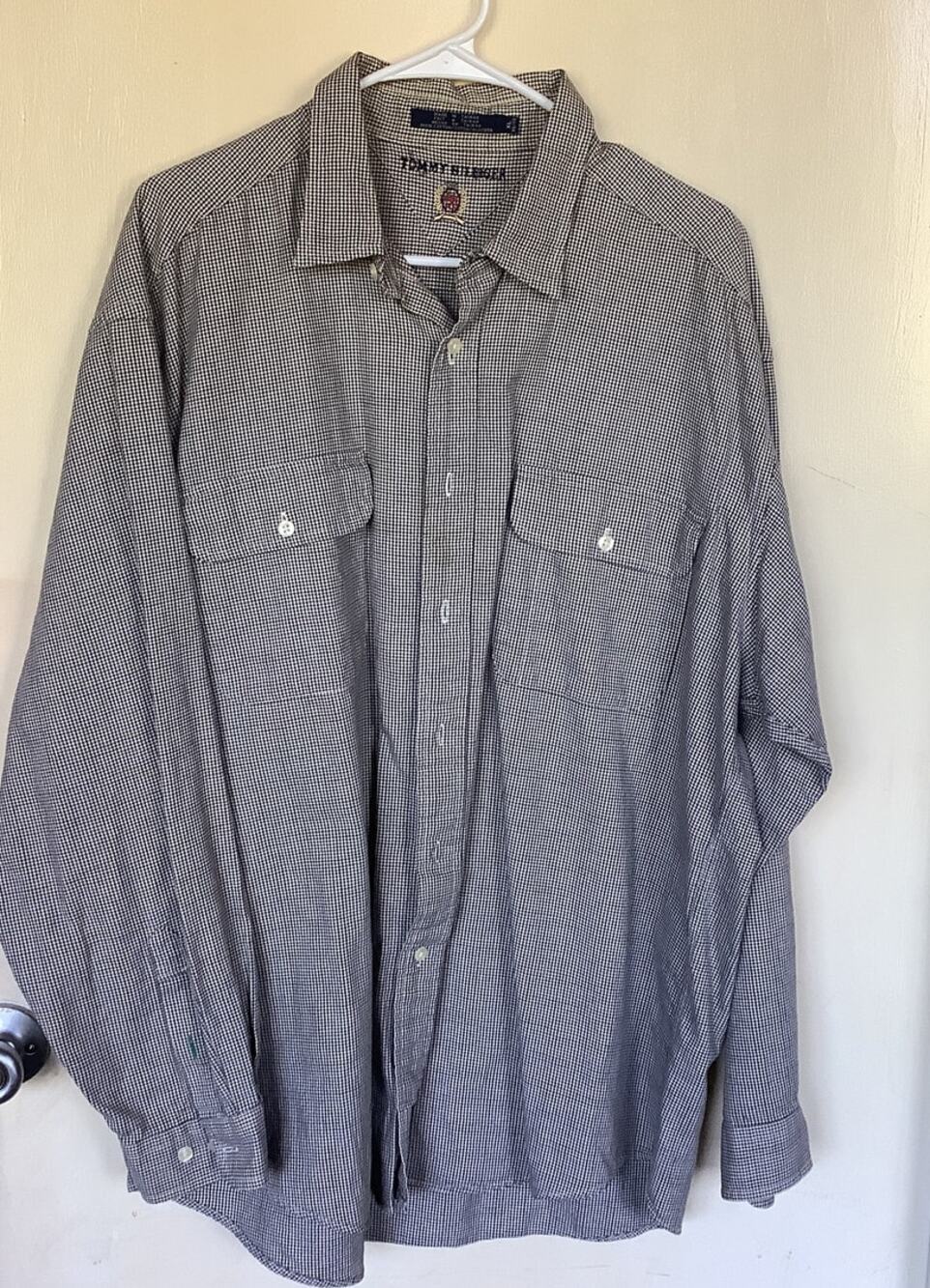 Vtg Tommy Hilfiger Mens Long sleeve Shirt xhxw78x